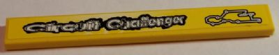 Tile 1 x 8 with 'Circuit Challenger' and Race Track Outline Pattern Model Right Side (Sticker) - Set 8183