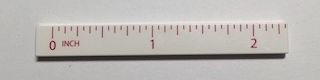 Tile 1 x 8 with Ruler INCH 0 - 2 Pattern