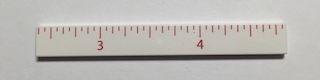 Tile 1 x 8 with Ruler INCH 3 - 4 Pattern