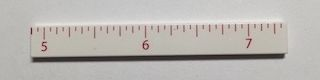 Tile 1 x 8 with Ruler INCH 5 - 7 Pattern