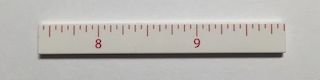 Tile 1 x 8 with Ruler INCH 8 - 9 Pattern
