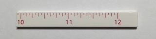 Tile 1 x 8 with Ruler INCH 10 - 12 Pattern