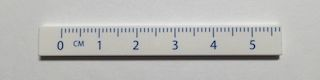 Tile 1 x 8 with Ruler CM 0 - 5 Pattern