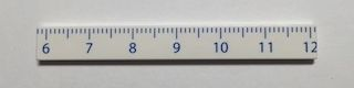 Tile 1 x 8 with Ruler CM 6 - 12 Pattern
