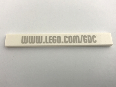 Tile 1 x 8 with 'WWW.LEGO.COM/GDC' Pattern