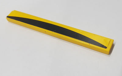 Tile 1 x 8 with Black Arch Inverse Pattern (Sticker) - Set 8169