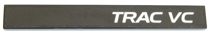 Tile 1 x 8 with White 'TRAC VC' Pattern Model Left Side (Sticker) - Set 42054