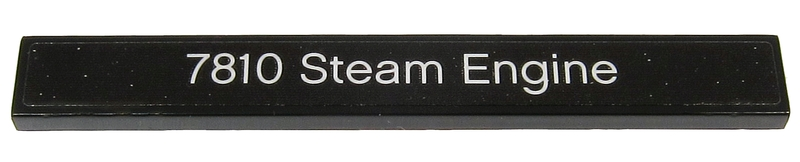 Tile 1 x 8 with Silver '7810 Steam Engine' Pattern (Sticker) - Set 40370