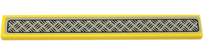 Tile 1 x 8 with Silver Tread Plate with Black Border Pattern (Sticker) - Set 70432