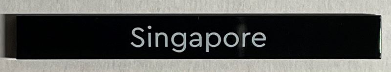 Tile 1 x 8 with 'Singapore' Pattern