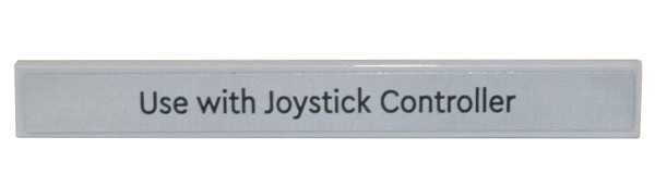 Tile 1 x 8 with Black 'Use with Joystick Controller' Pattern (Sticker) - Set 10306
