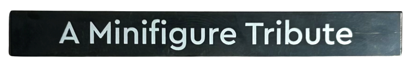 Tile 1 x 8 with White 'A Minifigure Tribute' Pattern