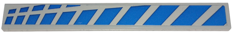 Tile 1 x 8 with Blue Stripes Pattern Model Left Side (Sticker) - Set 76917