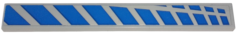Tile 1 x 8 with Blue Stripes Pattern Model Right Side (Sticker) - Set 76917