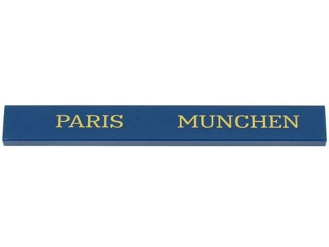 Tile 1 x 8 with Gold 'PARIS' and 'MUNCHEN' Pattern