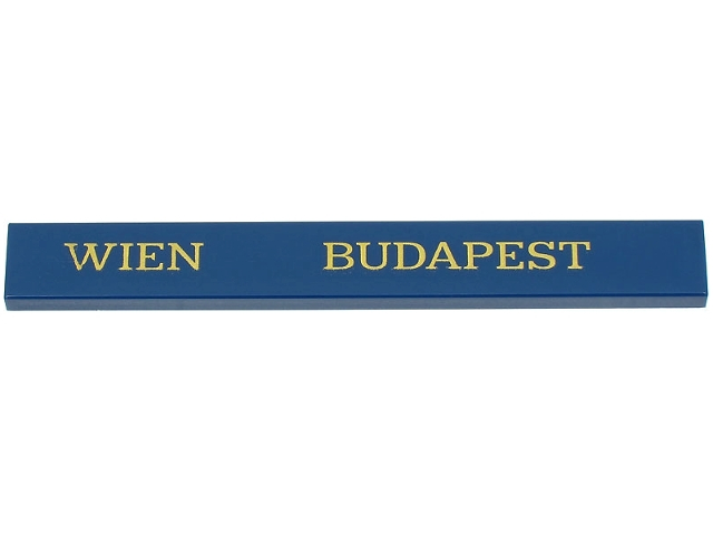 Tile 1 x 8 with Gold 'WIEN' and 'BUDAPEST' Pattern