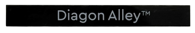 Tile 1 x 8 with White 'Diagon Alley' Pattern