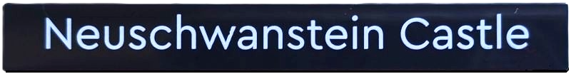 Tile 1 x 8 with White 'Neuschwanstein Castle' Pattern