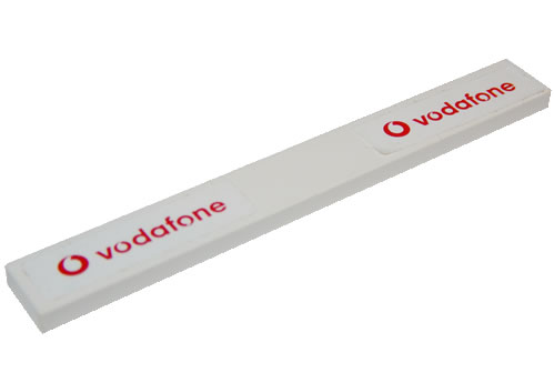 Tile 1 x 8 with Vodafone Logos Pattern (Stickers) - Set 8142-1