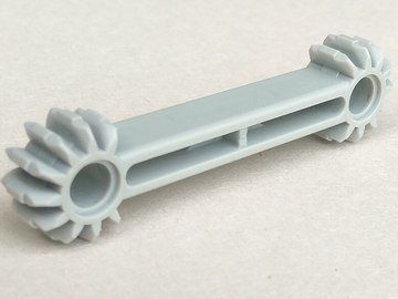 Technic, Arm 1 x 7 with Gear 9 Tooth Double Bevel Ends