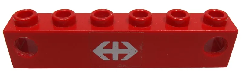 Electric, Train Light Prism 1 x 6 Holder with Swiss Federal Railways Logo Pattern (Sticker) - Set 7740