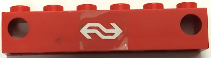 Electric, Train Light Prism 1 x 6 Holder with Dutch NS Logo Pattern (Sticker) - Set 7740