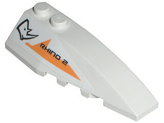 Wedge 6 x 2 Right with 'RHINO 2' Pattern (Sticker) - Set 7699