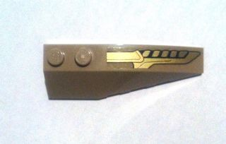 Wedge 6 x 2 Right with Gold Emblem Pattern (Sticker) - Set 6869