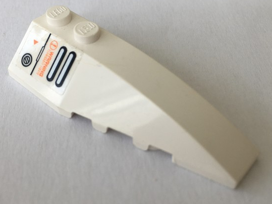 Wedge 6 x 2 Right with Orange 'WARNING FLAMMABLE LIQUID' and Vents Pattern (Sticker) - Set 7709