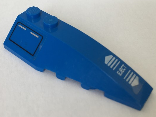 Wedge 6 x 2 Right with Panel and White 'EJECT' Pattern (Stickers) - Set 7709