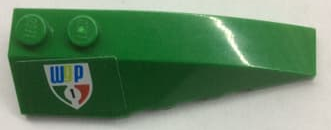 Wedge 6 x 2 Right with Shield, 'WgP' and Number 1 Pattern (Sticker) - Set 8678