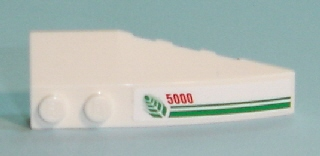 Wedge 6 x 2 Left with Wheat Spike and Red '5000' Pattern (Sticker) - Set 7636