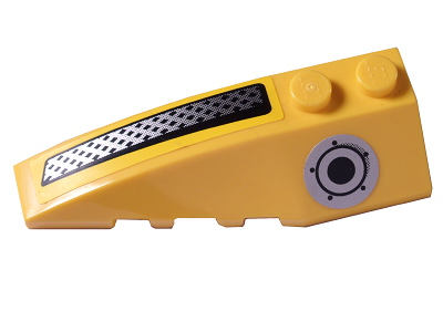 Wedge 6 x 2 Left with Silver Fuel Intake and Silver Grille Pattern (Stickers) - Set 8183