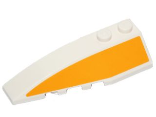 Wedge 6 x 2 Left with Bright Light Orange Stripe Pattern (Sticker) - Set 75170