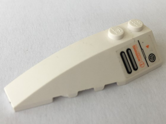 Wedge 6 x 2 Left with Orange 'WARNING FLAMMABLE LIQUID' and Vents Pattern (Sticker) - Set 7709