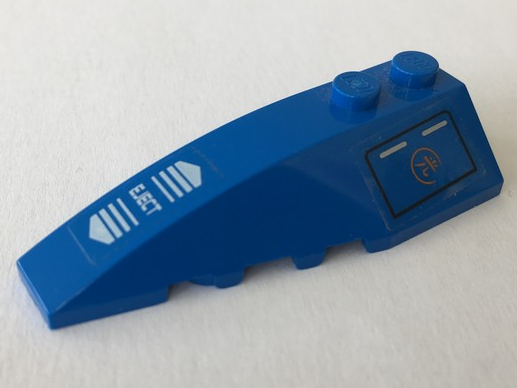 Wedge 6 x 2 Left with Panel and White 'EJECT' Pattern (Stickers) - Set 7709