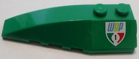 Wedge 6 x 2 Left with Shield, 'WgP' and Number 1 Pattern (Sticker) - Set 8678