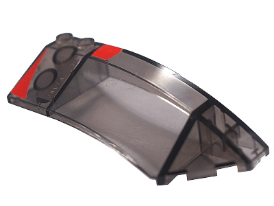 Wedge 8 x 3 x 2 Open Right with Red Trim Pattern (Stickers) - Set 8652