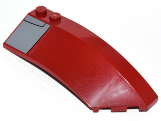 Wedge 8 x 3 x 2 Open Right with Dark Bluish Gray Panel Pattern (Sticker) - Set 8097