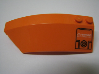 Wedge 8 x 3 x 2 Open Left with 'Filler Cap and 'WARNING FLAMMABLE LIQUID' Pattern (Sticker) - Set 7706