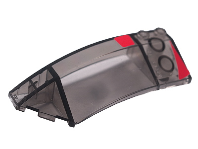 Wedge 8 x 3 x 2 Open Left with Red Trim Pattern (Stickers) - Set 8652