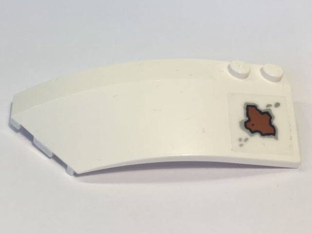 Wedge 8 x 3 x 2 Open Left with Rust Spot Pattern (Sticker) - Set 10274