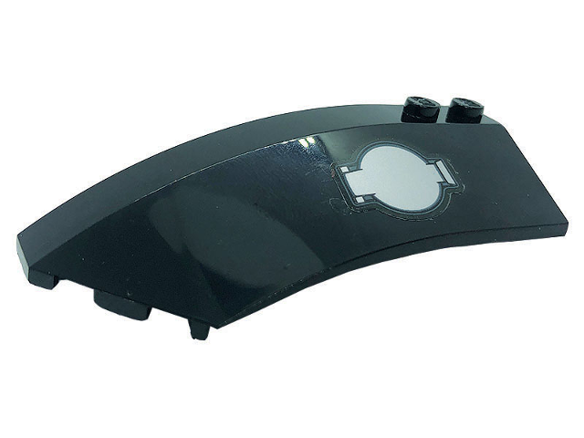 Wedge 8 x 3 x 2 Open Left with Silver Hatch Door Pattern (Sticker) - Set 76139