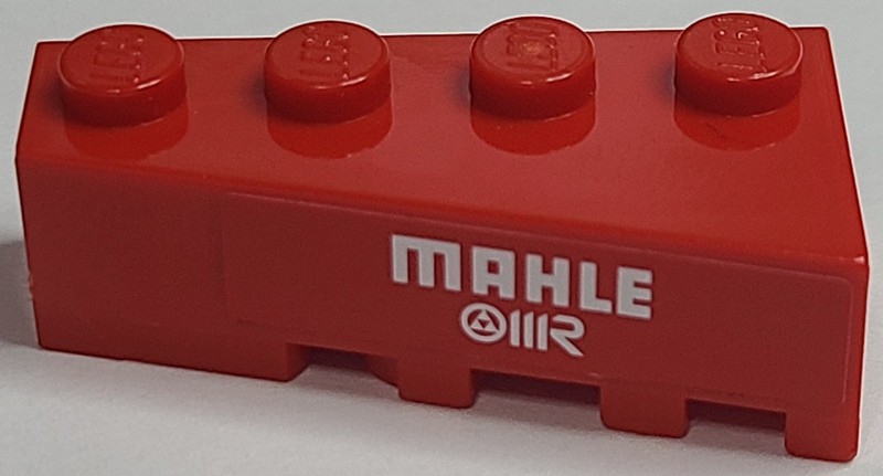 Wedge 4 x 2 Left with White 'MAHLE OIIR' Logos Pattern (Sticker) - Set 8157