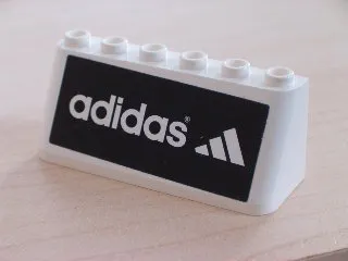 Windscreen 2 x 6 x 2 with Adidas Logo on Black Background Pattern (Sticker) - Sets 3409-1 / 3420-1 / 3420-2 / 3421 / 3424