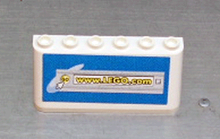 Windscreen 2 x 6 x 2 with Yellow 'www.LEGO.com' in Address Bar on Blue Background Pattern (Sticker) - Sets 3420-1 / 3420-2 / 3420-4 / 3421 / 3425-1