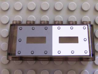 Windscreen 2 x 6 x 2 with Gray and White Armor Plate Pattern (Sticker) - Set 7781