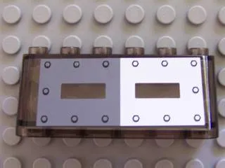 Windscreen 2 x 6 x 2 with Gray and White Armor Plate Pattern (Sticker) - Set 7781