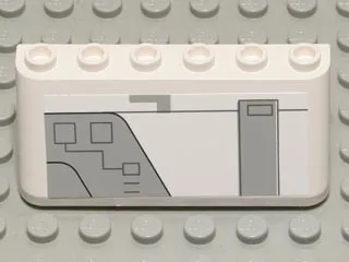 Windscreen 2 x 6 x 2 with SW Gunship Panel Pattern Upper Left (Sticker) - Set 7163