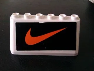 Windscreen 2 x 6 x 2 with Nike Swoosh Logo on Black Background Pattern (Sticker) - Set 880002-2 (in Combination with Sets 3308 / 3309)